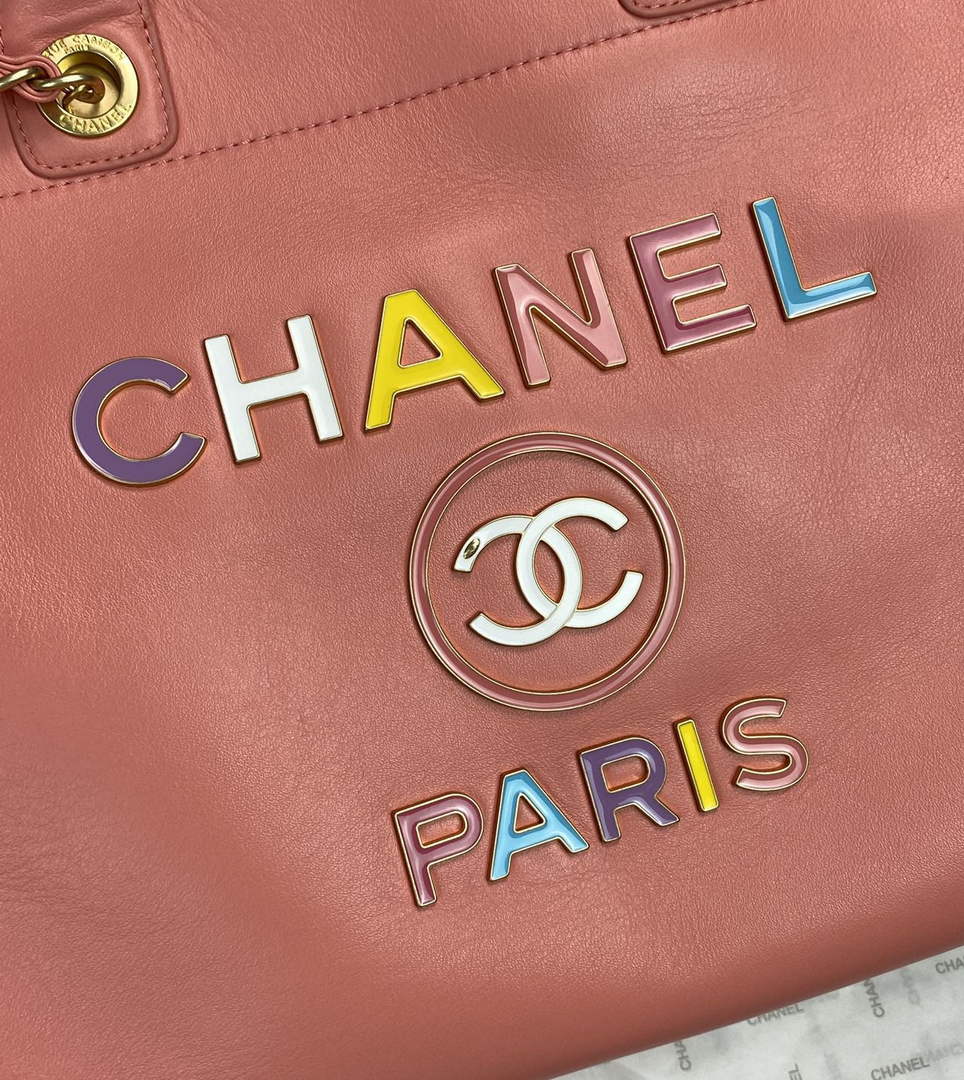 Chanel A66941 Large Shopping Tote Bag Calfskin Pink