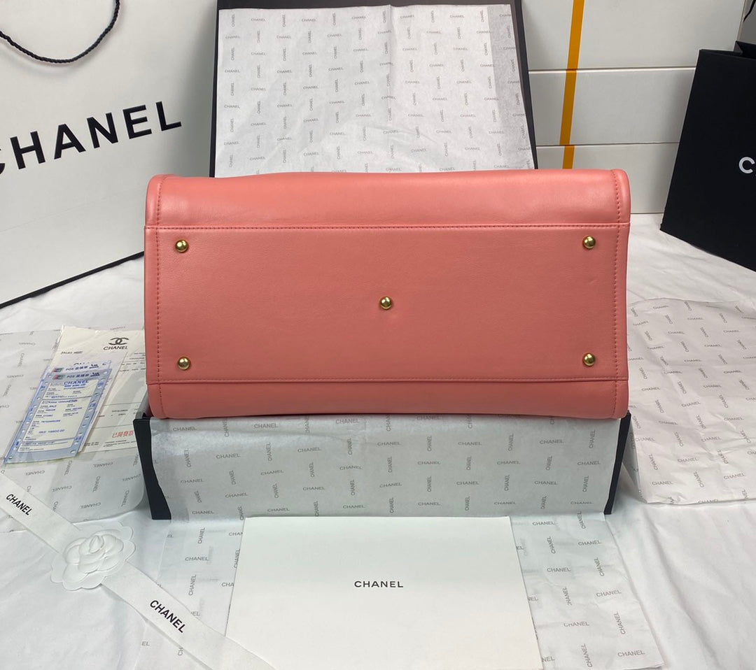 Chanel A66941 Large Shopping Tote Bag Calfskin Pink