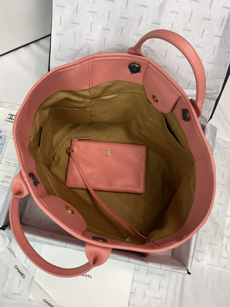 Chanel A66941 Large Shopping Tote Bag Calfskin Pink