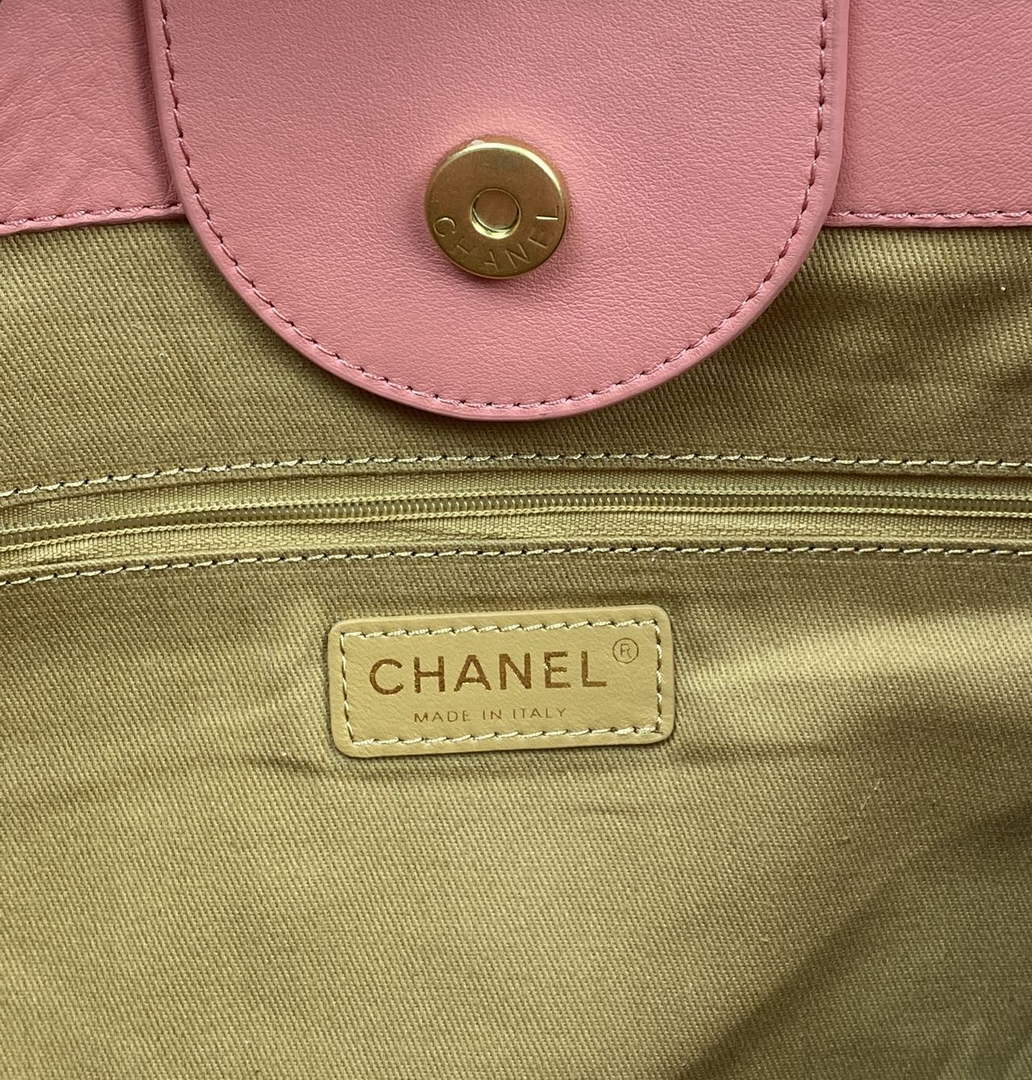 Chanel A66941 Large Shopping Tote Bag Calfskin Pink