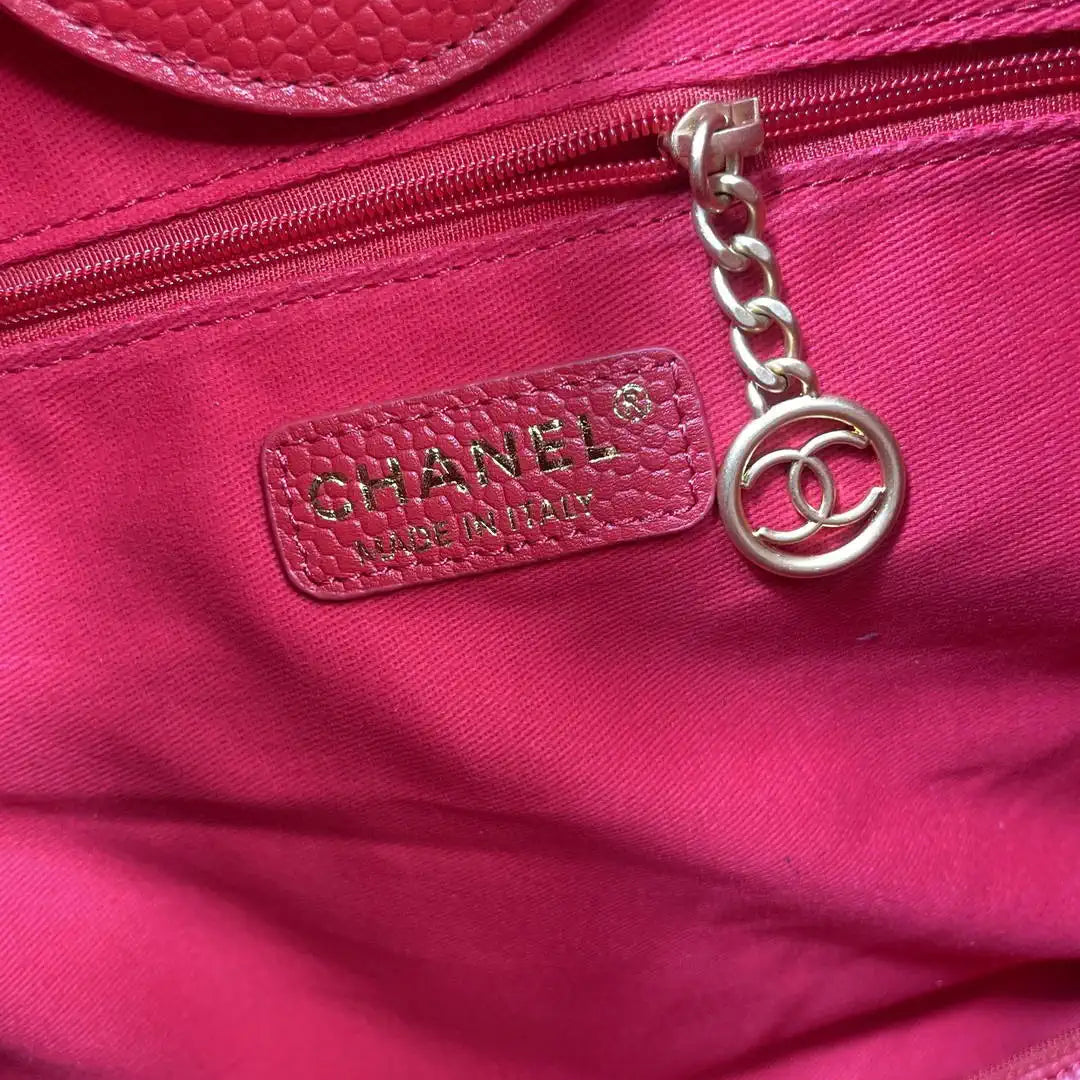 Chanel A66941 Large Tote Shopping Bag Caviar Calfskin Red