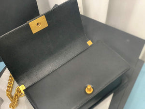 Chanel A67086 Boy Handbag Black Leather Gold - Default Title - View 6