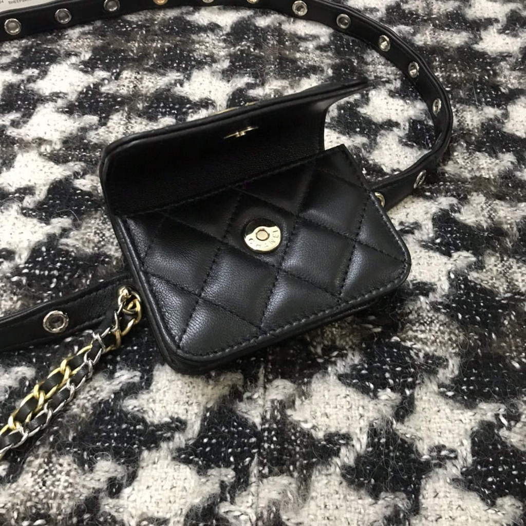 Chanel A68046 Chanel Mini Flap bag Lambskin Black