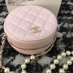 Chanel A68055 Chanel clutch with chain Round Bag Lambskin Pink - Default Title - View 2