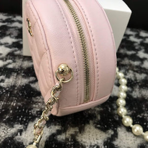 Chanel A68055 Chanel clutch with chain Round Bag Lambskin Pink - Default Title - View 3
