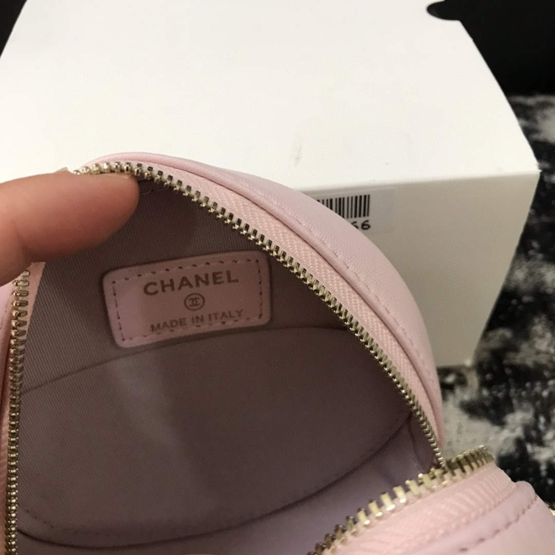 Chanel A68055 Chanel clutch with chain Round Bag Lambskin Pink - Default Title - View 5