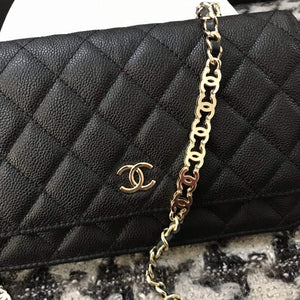 Chanel A68060 Wallet on Chain bag Grained Calfskin gold Black - Default Title - View 2