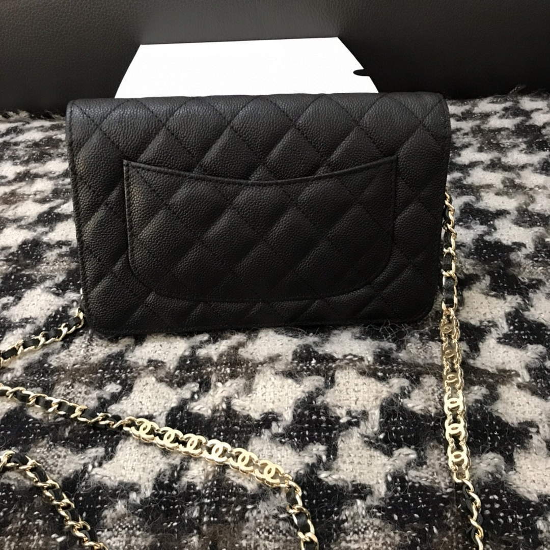 Chanel A68060 Wallet on Chain bag Grained Calfskin gold Black - Default Title - View 4