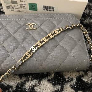 Chanel A68060 Wallet on Chain bag Grained Calfskin gold Grey - Default Title - View 2