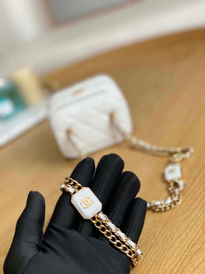 Chanel A68101 Small Vanity With Chain Lambskin White - Default Title - View 5