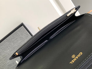 Chanel A96033 Woc Wallet on Chain With Small flower handle Black Shiny Crumpled Lambskin - Default Title - View 8