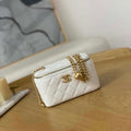 Chanel A68130  Vanity with chain Grained Calfskin Gold White - Default Title - View 1
