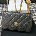 Chanel A68341 Flap Classic Bag Woc Camellia Lambskin Black - Default Title - View 1