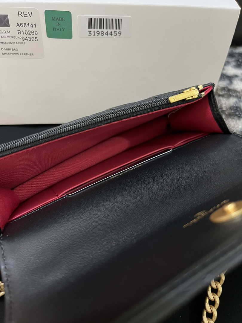 Chanel A68341 Flap Classic Bag Woc Camellia Lambskin Black - Default Title - View 9