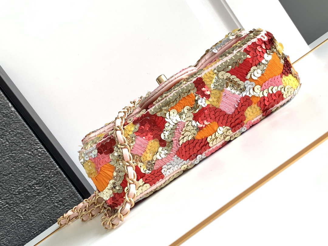 Chanel A69900 24P Mini Flap Pink Limited Edition Beaded Bags - Default Title - View 4