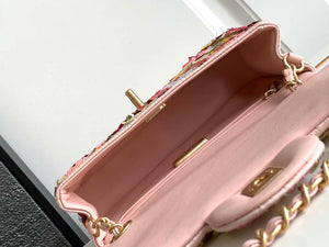 Chanel A69900 24P Mini Flap Pink Limited Edition Beaded Bags - Default Title - View 7
