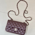 Chanel A69900 25B Mini Flap bag AS1116 20cm Dark Red