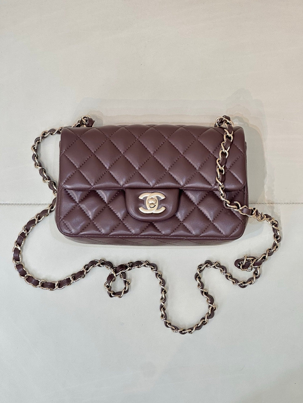 Chanel A69900 25B Mini Flap bag AS1116 20cm Dark Red