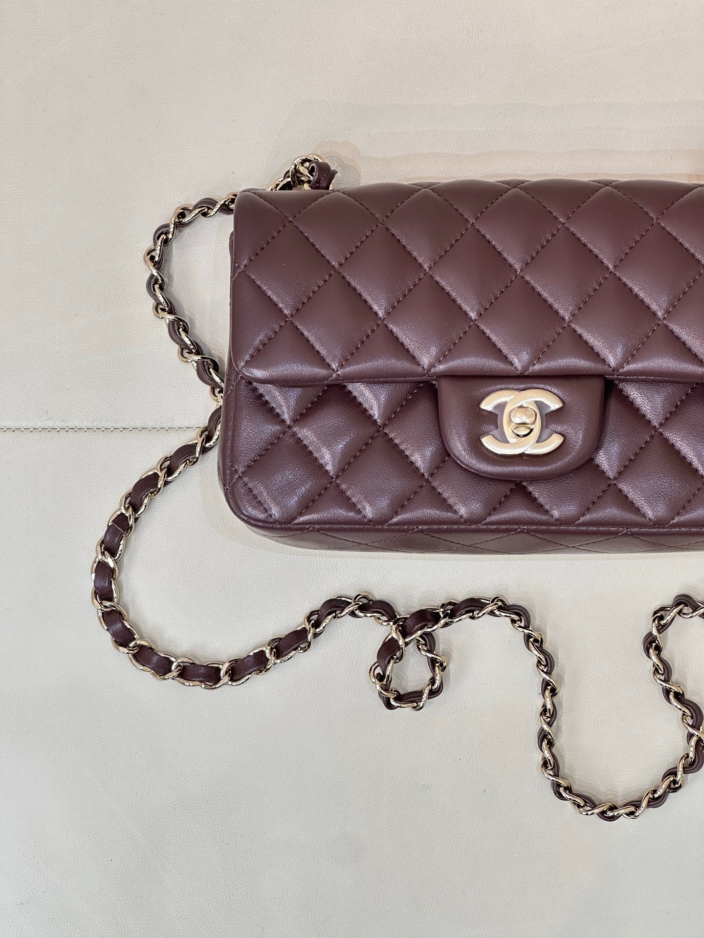 Chanel A69900 25B Mini Flap bag AS1116 20cm Dark Red