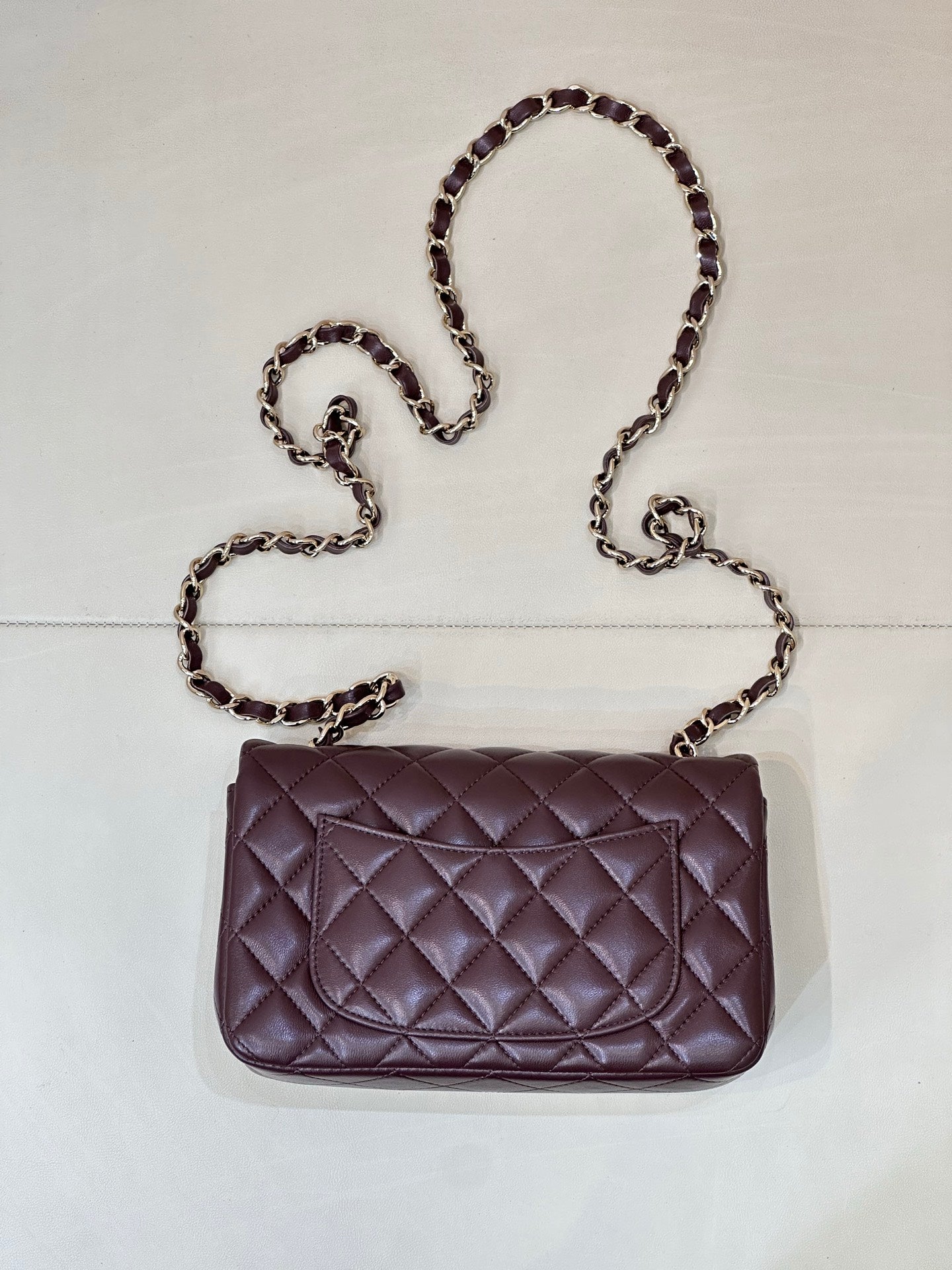 Chanel A69900 25B Mini Flap bag AS1116 20cm Dark Red