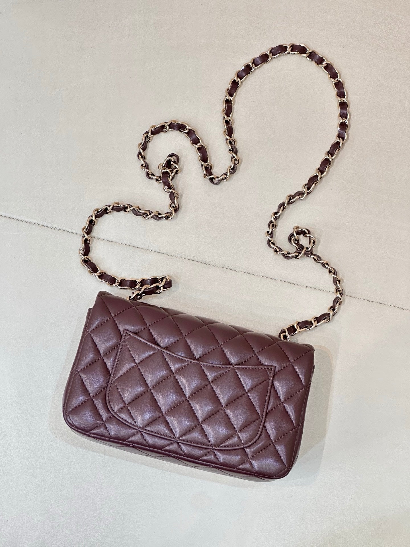 Chanel A69900 25B Mini Flap bag AS1116 20cm Dark Red