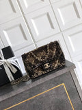Chanel A69900 25B Mini Flap bag AS1116 Dense sequins golden betel