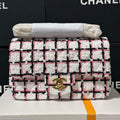 Chanel A69900 25C Mini Flap Fabric Printed  AS1116 Pink and white - Default Title - View 1