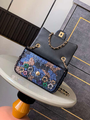 Chanel A69900 25C Mini Flap Handbag High-end handmade embroidery Sequined - Default Title - View 6