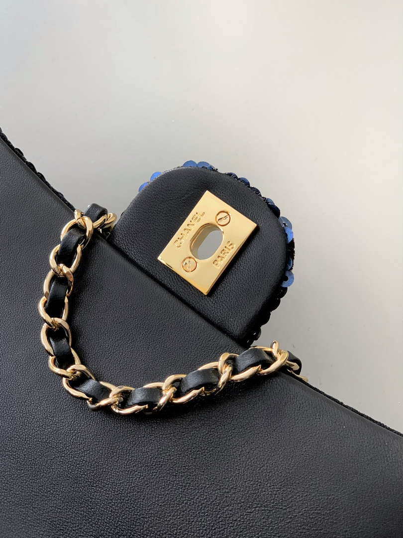 Chanel A69900 25C Mini Flap Handbag High-end handmade embroidery Sequined - Default Title - View 8