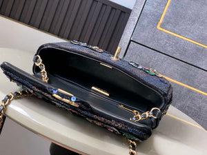 Chanel A69900 25C Mini Flap Handbag High-end handmade embroidery Sequined - Default Title - View 9