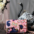 Chanel A69900 25P Mini Flap Sequin bag AS1116 Pink Blue