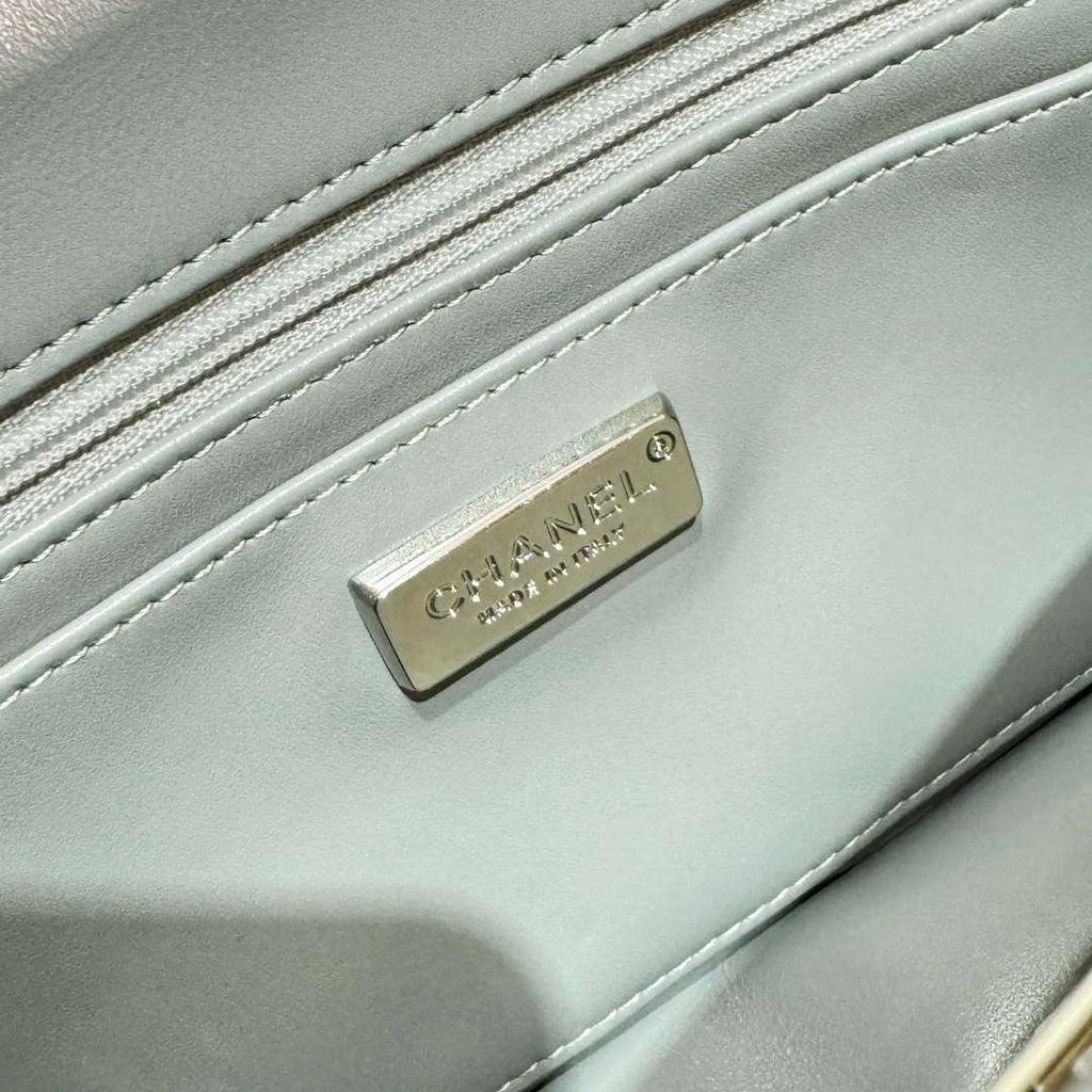 Chanel A69900 Mini Flap AS1116 Silver-Tone Sequins and glass pearls