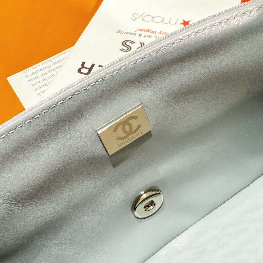 Chanel A69900 Mini Flap AS1116 Silver-Tone Sequins and glass pearls