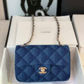 Chanel A69900 Mini Flap Bag Denim Blue 1116 Gold - Default Title - View 1