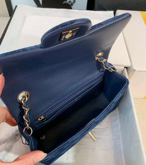 Chanel A69900 Mini Flap Bag Denim Blue 1116 Gold - Default Title - View 9