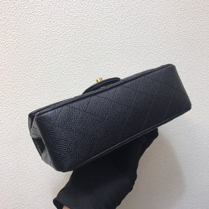 Chanel A69900 Mini Flap Bag Grained Calfskin Black Gold - Default Title - View 7