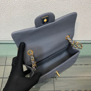 Chanel A69900 Mini Flap Bag Grained Calfskin Gray Gold - Default Title - View 9
