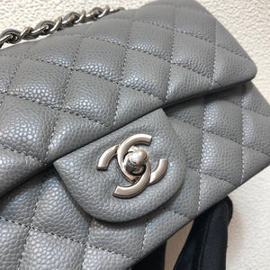 Chanel A69900 Mini Flap Bag Grained Calfskin Gray Silver - Default Title - View 3