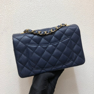 Chanel A69900 Mini Flap Bag Grained Calfskin Navy Blue Gold - Default Title - View 3