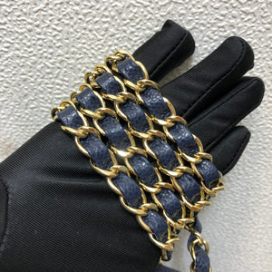 Chanel A69900 Mini Flap Bag Grained Calfskin Navy Blue Gold - Default Title - View 6