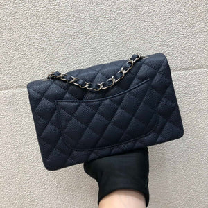 Chanel A69900 Mini Flap Bag Grained Calfskin Navy Blue Silver - Default Title - View 2