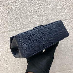 Chanel A69900 Mini Flap Bag Grained Calfskin Navy Blue Silver - Default Title - View 5