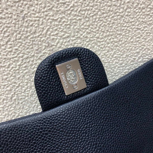 Chanel A69900 Mini Flap Bag Grained Calfskin Navy Blue Silver - Default Title - View 8
