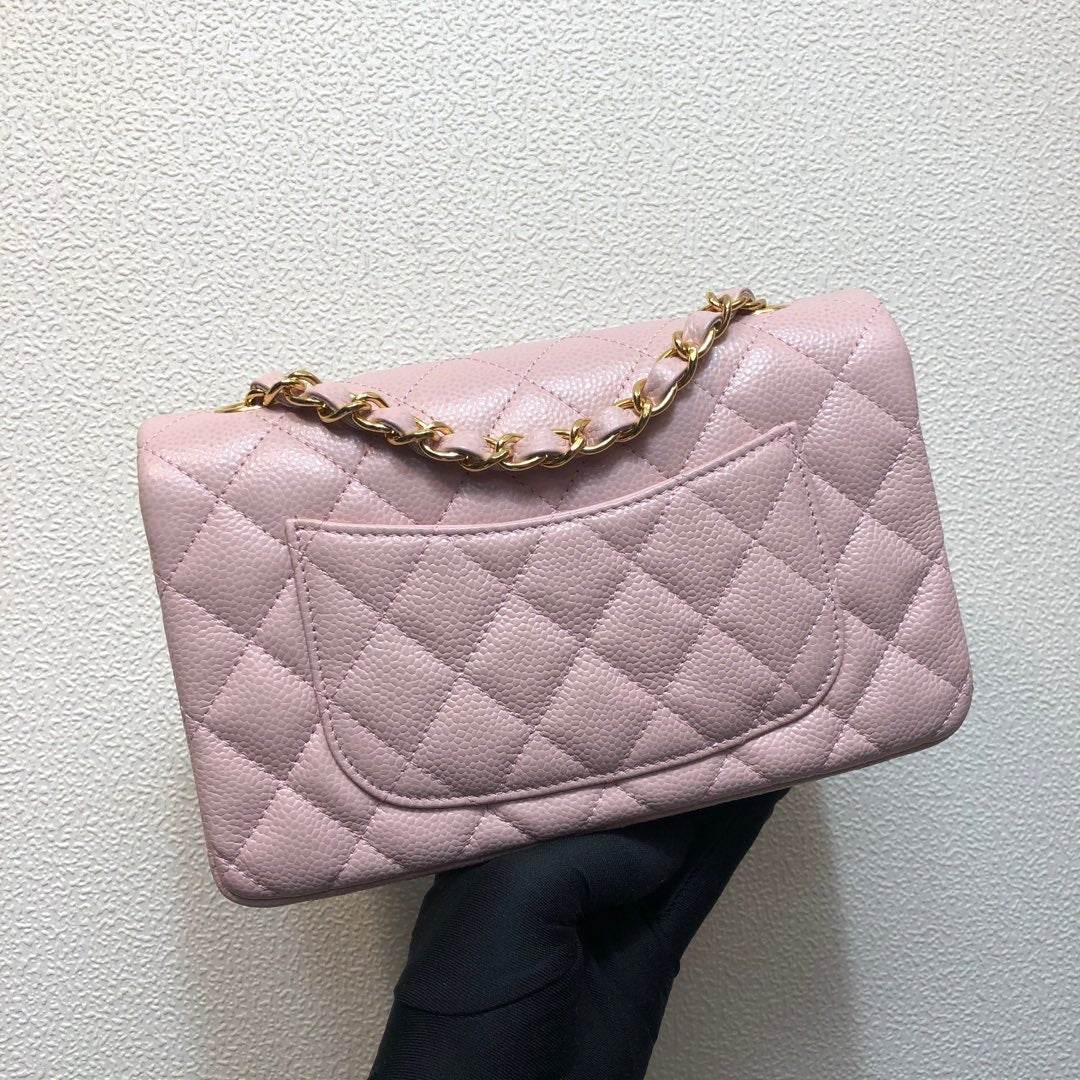 Chanel A69900 Mini Flap Bag Grained Calfskin Pink Gold - Default Title - View 3