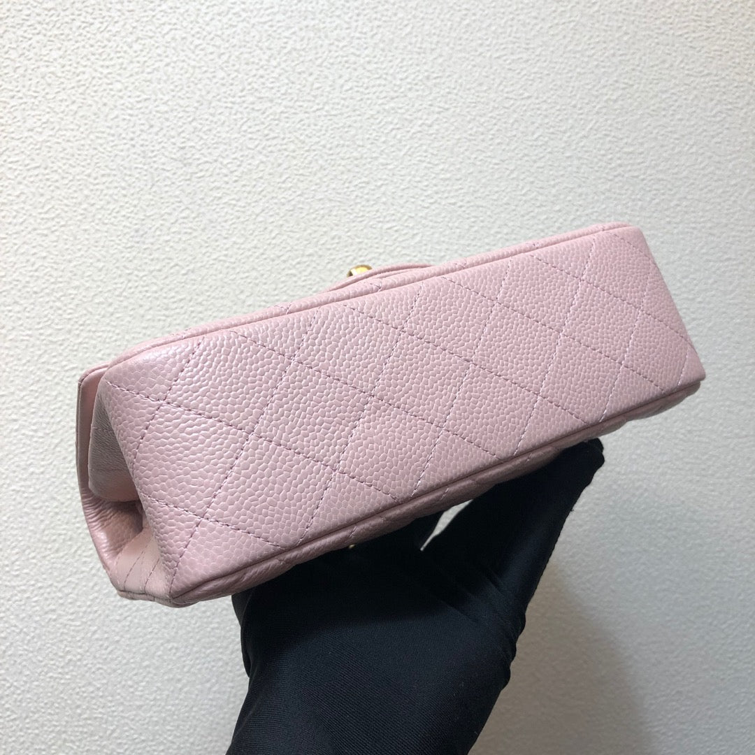 Chanel A69900 Mini Flap Bag Grained Calfskin Pink Gold