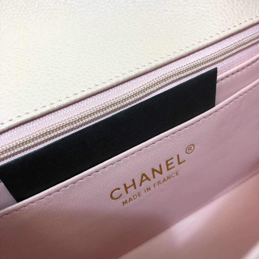 Chanel A69900 Mini Flap Bag Grained Calfskin Pink Gold - Default Title - View 9