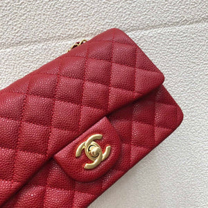 Chanel A69900 Mini Flap Bag Grained Calfskin Red Gold - Default Title - View 3