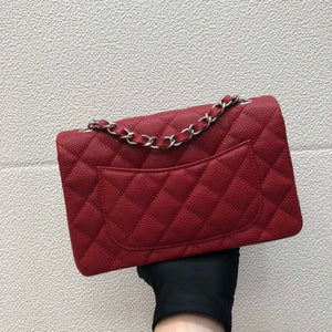Chanel A69900 Mini Flap Bag Grained Calfskin Red Silver - Default Title - View 2