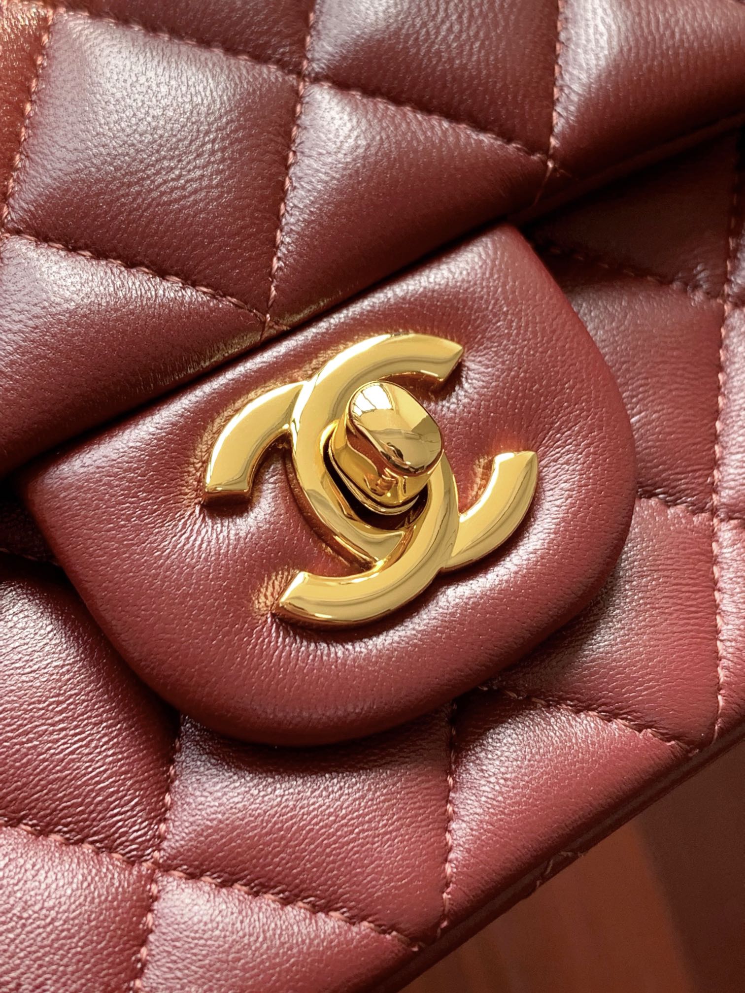 Chanel A69900 Mini Flap Bag Lambskin AS1116 Wine Red - Default Title - View 6