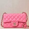 Chanel A69900 Mini Flap Bag Lambskin AS1116 Rose Red - Default Title - View 1